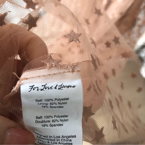 For Love & Lemons Sheer Star Maxi Dress Size Medium - Picture 10 of 11